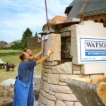 Contalmaison Cairn 2004 - mounting the Hearts panel