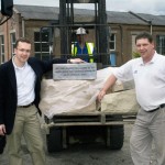 Contalmaison Cairn - Davie Turner (right) with Jack