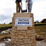 Contalmaison Cairn 2004 - lowering the time capsule